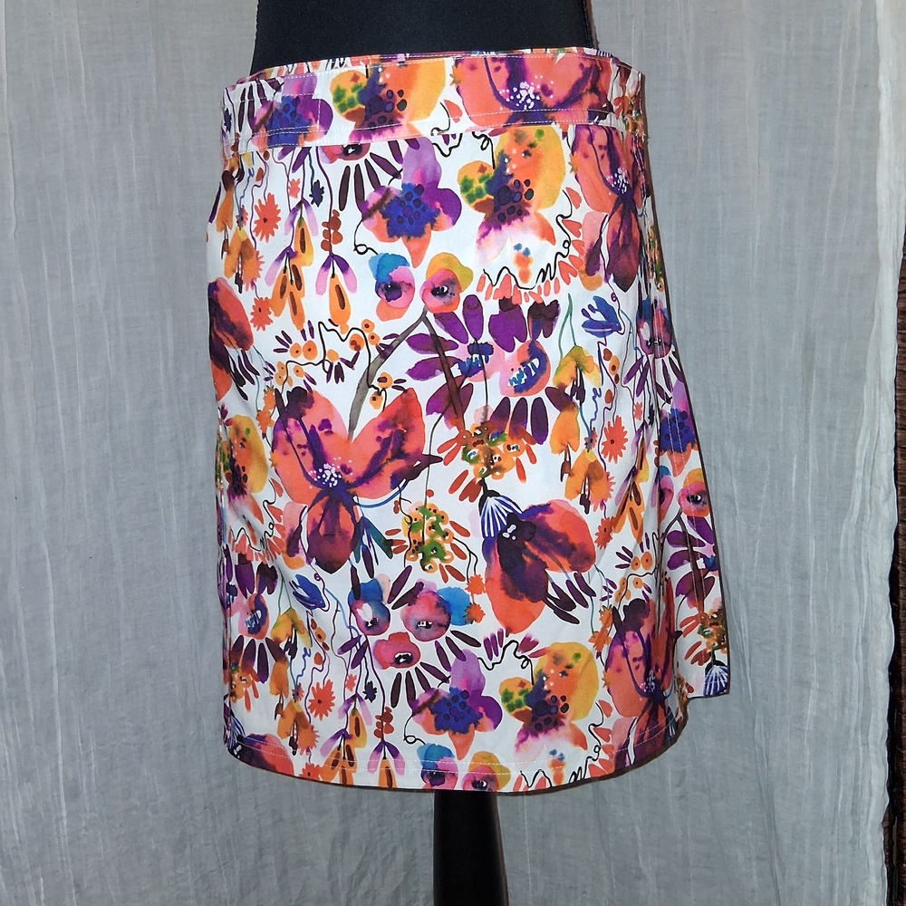 Ripskirt Hawaii Floral Mini Skirt - Purple, Orange & White